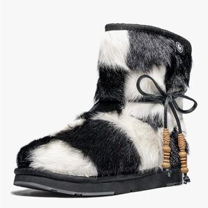Beautiful AU&MU Womens Casual and Versatile Warm Simple Snow Boots